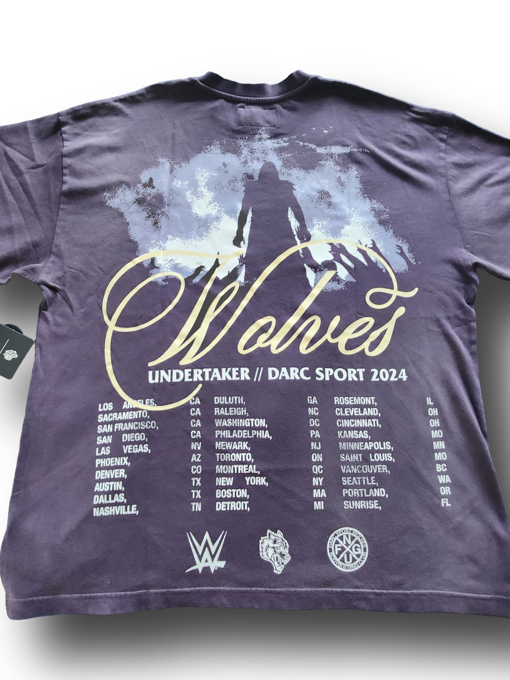 Darc Sport x WWE Undertaker Purple Washed Oversized Tee - NWT XL (1 of 500)
